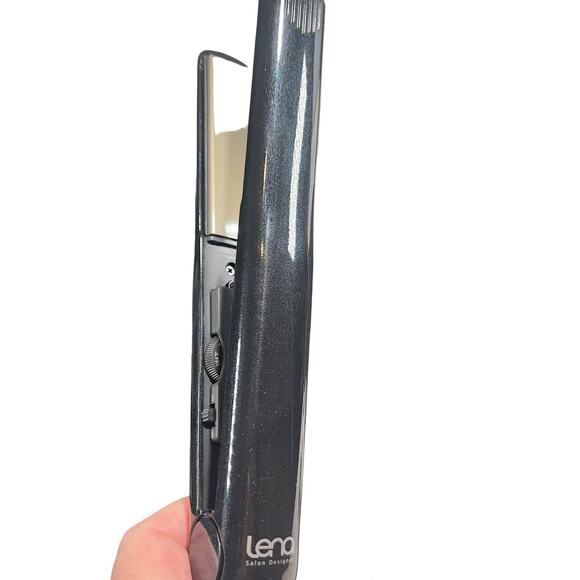 Lena Salon Designer Pro Flat Iron LN-66B New Gift Box Travel Bag Glittery Black - Picture 3 of 16